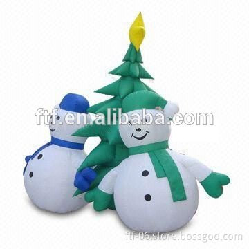 Large inflatable Santa Claus advertising